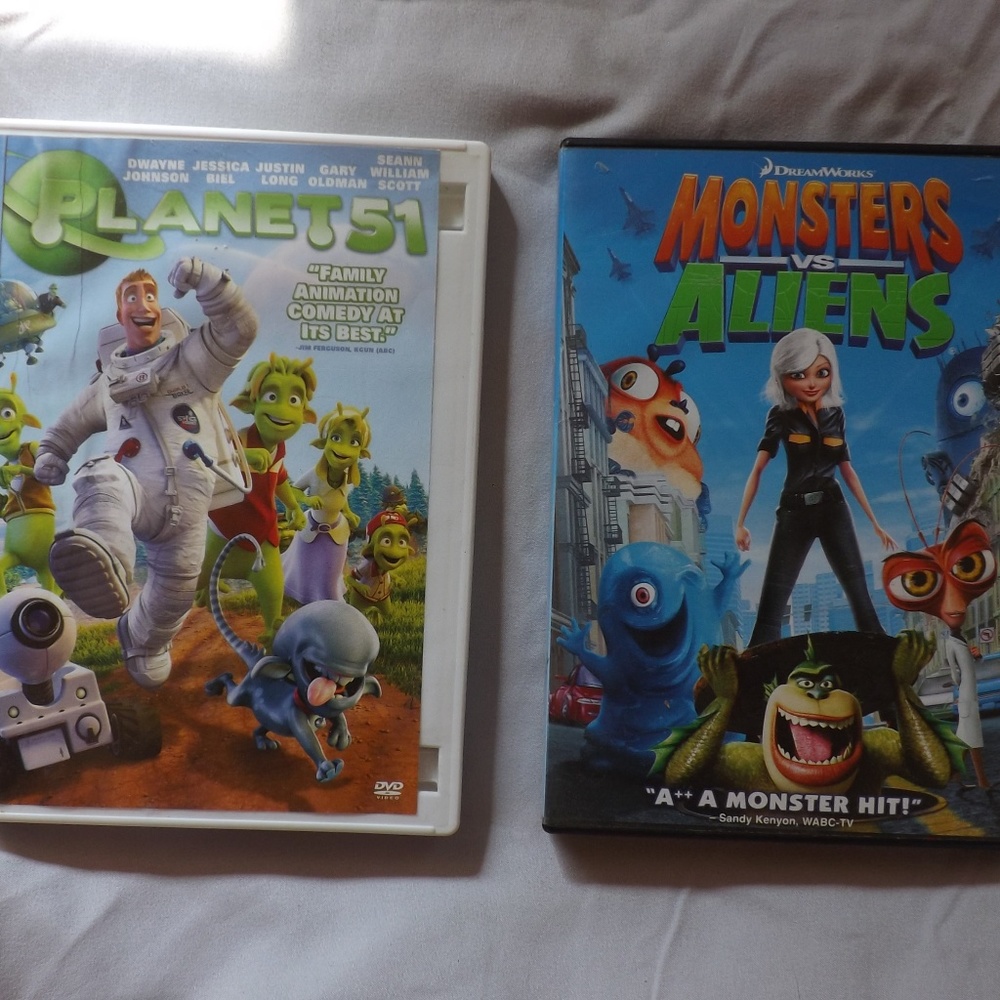 Children's Planet 51 and Monsters VS Aliens DVD